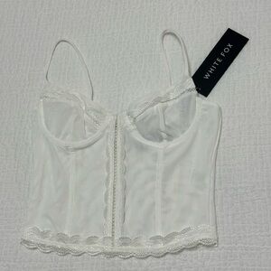 WHITE FOX White Bustier - Still In My Heart (NWT)